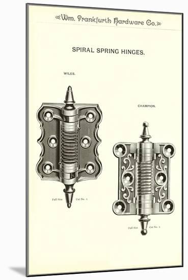 Spiral Spring Hinges-null-Mounted Art Print