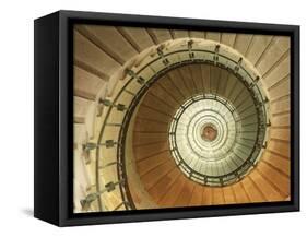 Spiral Staircase at Eckmuhl Lighthouse in Brittany-Owen Franken-Framed Stretched Canvas