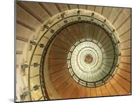Spiral Staircase at Eckmuhl Lighthouse in Brittany-Owen Franken-Mounted Premium Photographic Print