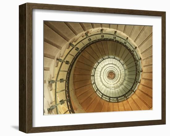 Spiral Staircase at Eckmuhl Lighthouse in Brittany-Owen Franken-Framed Photographic Print