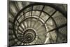 Spiral Staircase in Arc de Triomphe-Christian Peacock-Mounted Art Print