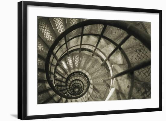 Spiral Staircase in Arc de Triomphe-Christian Peacock-Framed Art Print