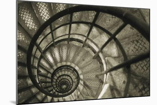 Spiral Staircase in Arc de Triomphe-Christian Peacock-Mounted Art Print