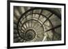 Spiral Staircase in Arc de Triomphe-Christian Peacock-Framed Giclee Print