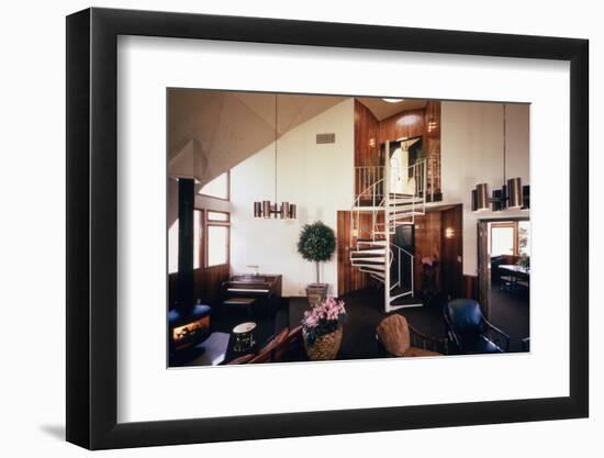 Spiral Staircase in Dr. Charles Bingham's Geodesic Dome House, Fresno, CA, 1972-John Dominis-Framed Photographic Print