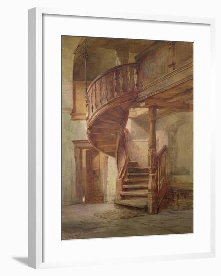 Spiral Staircase. Limburg an Der Lahn-Johann Martin Gensler-Framed Giclee Print