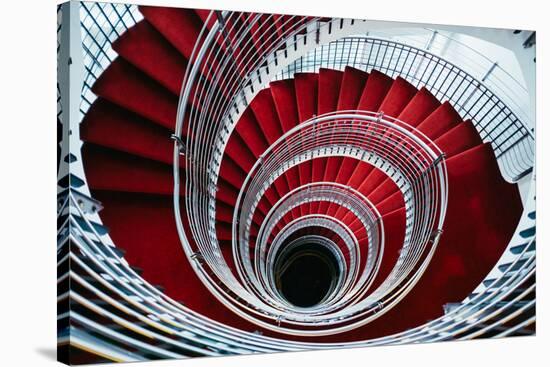 Spiral Staircase, Nordic Style and Design Hilton Reykjavik Iceland-Vincent James-Stretched Canvas