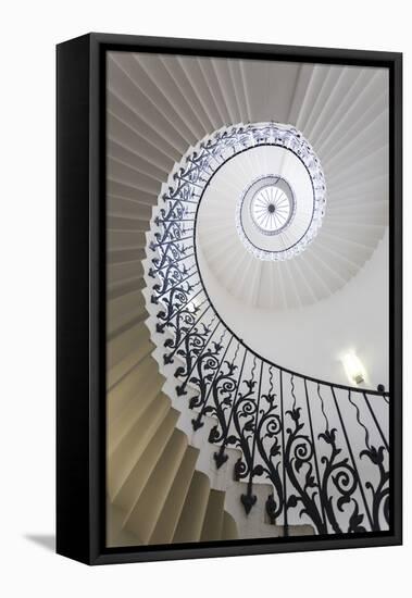 Spiral Staircase, the Queen's House, Greenwich, London, UK-Peter Adams-Framed Stretched Canvas