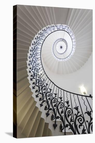 Spiral Staircase, the Queen's House, Greenwich, London, UK-Peter Adams-Stretched Canvas