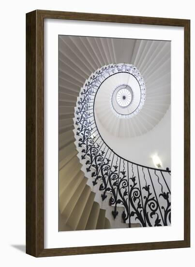 Spiral Staircase, the Queen's House, Greenwich, London, UK-Peter Adams-Framed Photographic Print