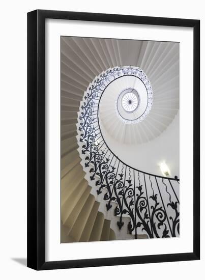 Spiral Staircase, the Queen's House, Greenwich, London, UK-Peter Adams-Framed Photographic Print