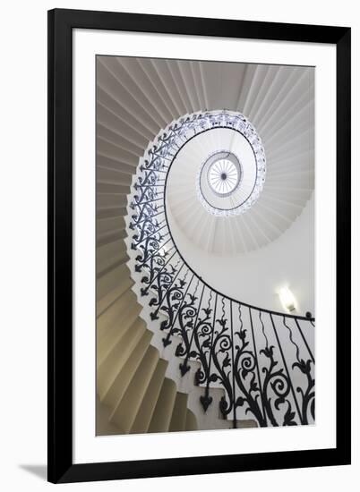 Spiral Staircase, the Queen's House, Greenwich, London, UK-Peter Adams-Framed Photographic Print