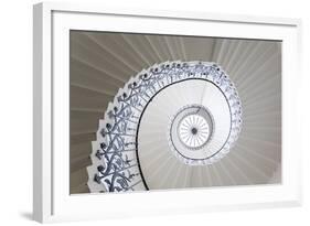 Spiral Staircase, the Queen's House, Greenwich, London, UK-Peter Adams-Framed Photographic Print