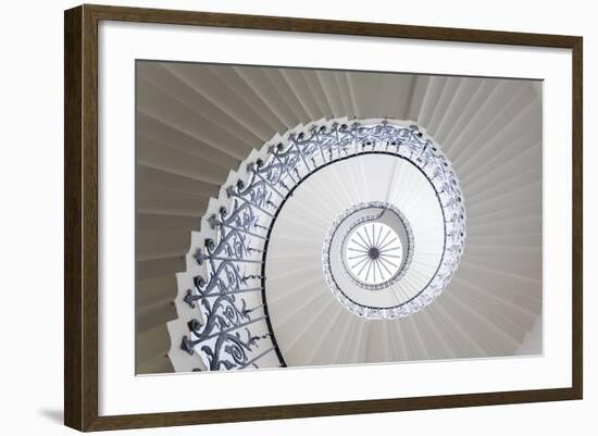 Spiral Staircase, the Queen's House, Greenwich, London, UK-Peter Adams-Framed Photographic Print