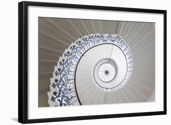 Spiral Staircase, the Queen's House, Greenwich, London, UK-Peter Adams-Framed Photographic Print