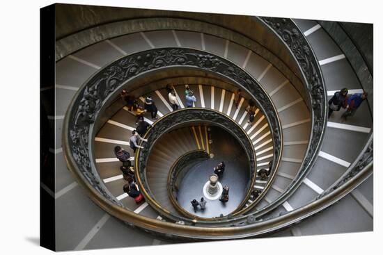 Spiral staircase, Vatican Museum, Rome, Lazio, Italy, Europe-null-Stretched Canvas