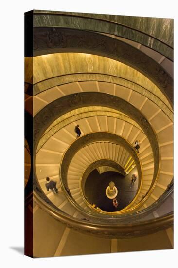 Spiral Stairs of the Vatican Museums, Designed by Giuseppe Momo in 1932, Rome, Lazio, Italy, Europe-Carlo Morucchio-Stretched Canvas