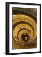 Spiral Stairs of the Vatican Museums, Designed by Giuseppe Momo in 1932, Rome, Lazio, Italy, Europe-Carlo Morucchio-Framed Photographic Print