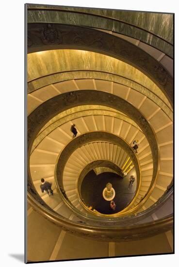 Spiral Stairs of the Vatican Museums, Designed by Giuseppe Momo in 1932, Rome, Lazio, Italy, Europe-Carlo Morucchio-Mounted Photographic Print