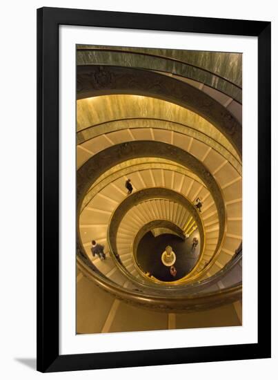 Spiral Stairs of the Vatican Museums, Designed by Giuseppe Momo in 1932, Rome, Lazio, Italy, Europe-Carlo Morucchio-Framed Photographic Print