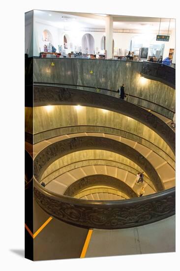 Spiral Stairs of the Vatican Museums, Designed by Giuseppe Momo in 1932, Rome, Lazio, Italy, Europe-Carlo Morucchio-Stretched Canvas