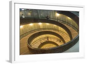 Spiral Stairs of the Vatican Museums, Designed by Giuseppe Momo in 1932, Rome, Lazio, Italy, Europe-Carlo Morucchio-Framed Photographic Print