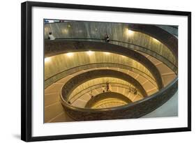 Spiral Stairs of the Vatican Museums, Designed by Giuseppe Momo in 1932, Rome, Lazio, Italy, Europe-Carlo Morucchio-Framed Photographic Print