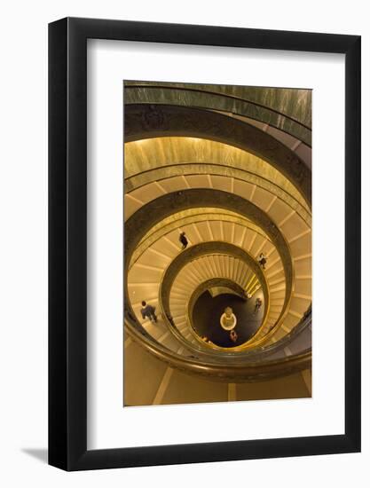 Spiral Stairs of the Vatican Museums, Designed by Giuseppe Momo in 1932, Rome, Lazio, Italy, Europe-Carlo Morucchio-Framed Photographic Print