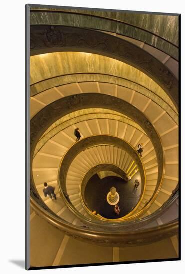 Spiral Stairs of the Vatican Museums, Designed by Giuseppe Momo in 1932, Rome, Lazio, Italy, Europe-Carlo Morucchio-Mounted Photographic Print