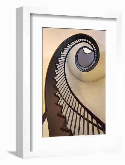 Spiral stairway, Shaker Village of Pleasant Hill, Kentucky-Adam Jones-Framed Photographic Print