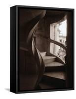 Spiral Stone Staircase in Convento de Cristo-Merrill Images-Framed Stretched Canvas