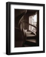 Spiral Stone Staircase in Convento de Cristo-Merrill Images-Framed Premium Photographic Print