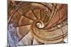 Spiral Stone Staircase in Convento De Cristo-Terry Eggers-Mounted Photographic Print