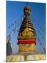 Spire and Prayer Flags of the Swayambhunath Stupa in Kathmandu, Nepal, Asia-Gavin Hellier-Mounted Photographic Print