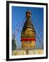 Spire and Prayer Flags of the Swayambhunath Stupa in Kathmandu, Nepal, Asia-Gavin Hellier-Framed Photographic Print