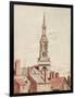 Spire of All Saints Parish Church (Bodycolour, Pencil and W/C on Paper)-null-Framed Giclee Print