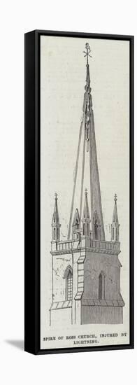 Spire of Ross Church, Injured by Lightning-null-Framed Stretched Canvas