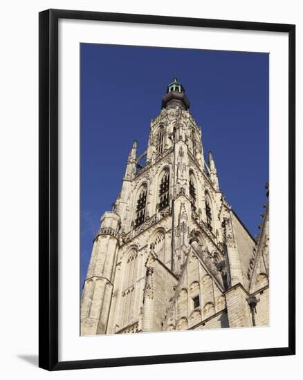 Spire of the Late Gothic Grote Kerk (Onze Lieve Vrouwe Kerk) (Church of Our Lady) in Breda, Noord-B-Stuart Forster-Framed Photographic Print