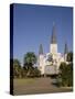 Spires of Christian Cathedral, St. Louis Cathedral, New Orleans, Louisiana, USA-G Richardson-Stretched Canvas