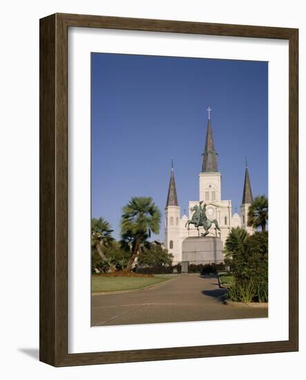 Spires of Christian Cathedral, St. Louis Cathedral, New Orleans, Louisiana, USA-G Richardson-Framed Photographic Print