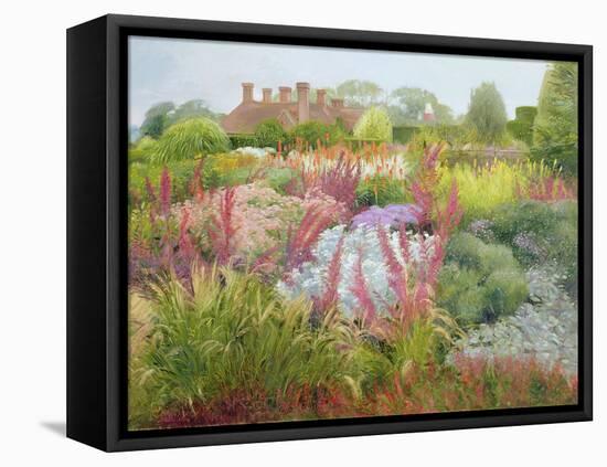 Spires of Kniphofia and Great Dixter-Timothy Easton-Framed Stretched Canvas