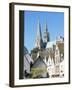 Spires of Notre Dame Cathedral, and Old Town, Chartres, Centre Val De Loire, France-Richard Ashworth-Framed Photographic Print