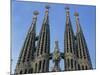 Spires of the Sagrada Familia, the Gaudi Cathedral in Barcelona, Cataluna, Spain, Europe-Jeremy Bright-Mounted Photographic Print