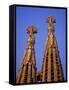 Spires of the Sagrada Familia, the Gaudi Cathedral, in Barcelona, Cataluna, Spain, Europe-Nigel Francis-Framed Stretched Canvas