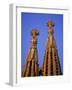 Spires of the Sagrada Familia, the Gaudi Cathedral, in Barcelona, Cataluna, Spain, Europe-Nigel Francis-Framed Photographic Print