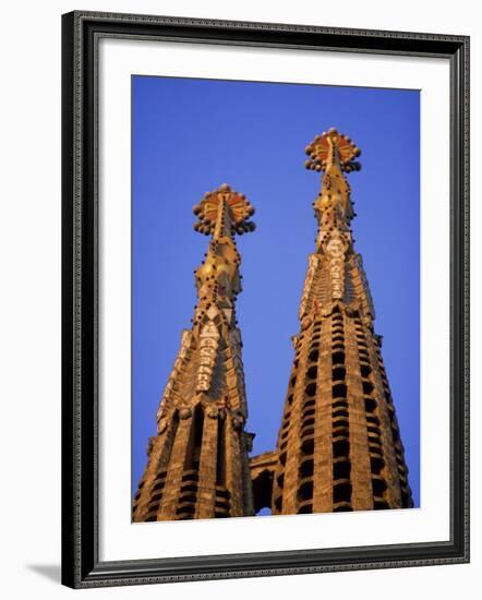 Spires of the Sagrada Familia, the Gaudi Cathedral, in Barcelona, Cataluna, Spain, Europe-Nigel Francis-Framed Photographic Print