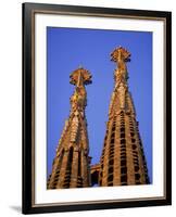 Spires of the Sagrada Familia, the Gaudi Cathedral, in Barcelona, Cataluna, Spain, Europe-Nigel Francis-Framed Photographic Print