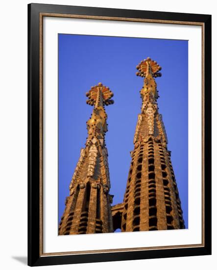 Spires of the Sagrada Familia, the Gaudi Cathedral, in Barcelona, Cataluna, Spain, Europe-Nigel Francis-Framed Photographic Print