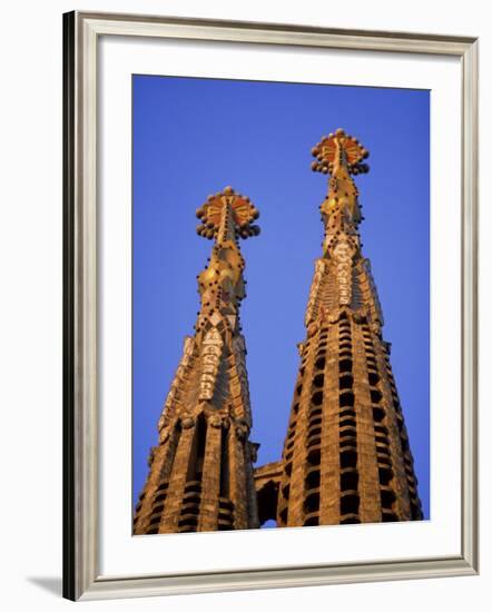 Spires of the Sagrada Familia, the Gaudi Cathedral, in Barcelona, Cataluna, Spain, Europe-Nigel Francis-Framed Photographic Print