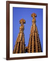 Spires of the Sagrada Familia, the Gaudi Cathedral, in Barcelona, Cataluna, Spain, Europe-Nigel Francis-Framed Photographic Print